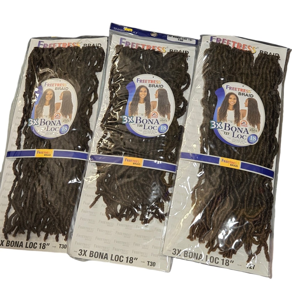 FREETRESS Synthetic 3X Bona Loc 18" T30 Crochet 3 Packs